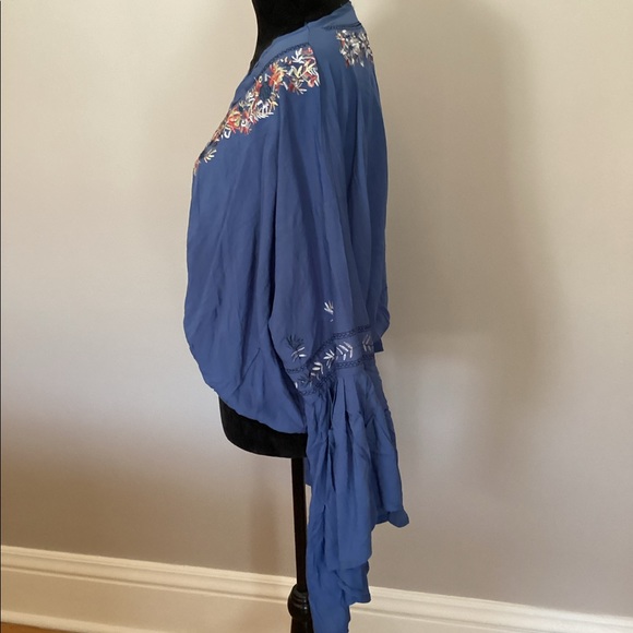 Embroidered Blue Top - Picture 3 of 10